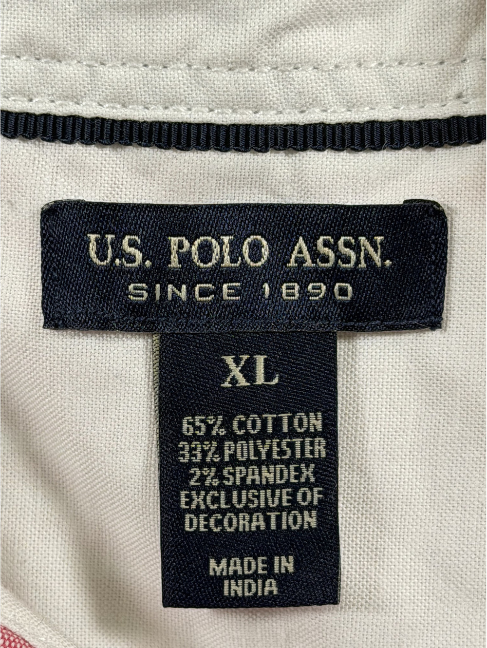 U.S. Polo Assn. Pink and White Striped Shirt Dress with Belt XL - Picture 6 of 6